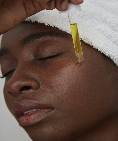skin care on black woman